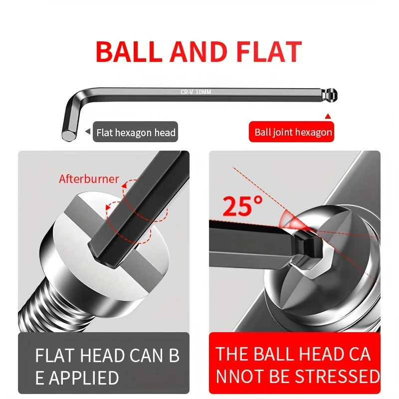 Hexagonal wrench screwdriver set universal with socket for motorcycle and bicycle hexagonal key set