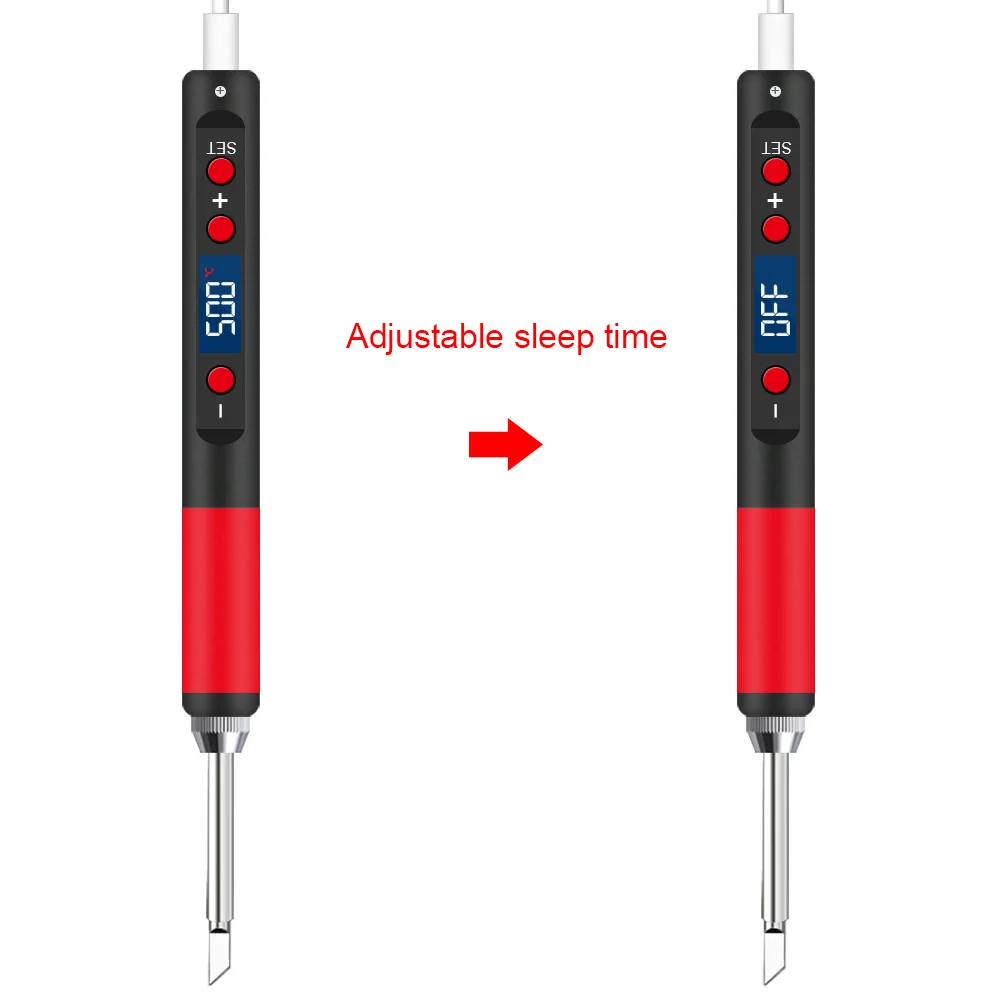 T65 Portable Soldering Iron 9-20V 65W 180-500°Adjustable Temperature DIY weld Re