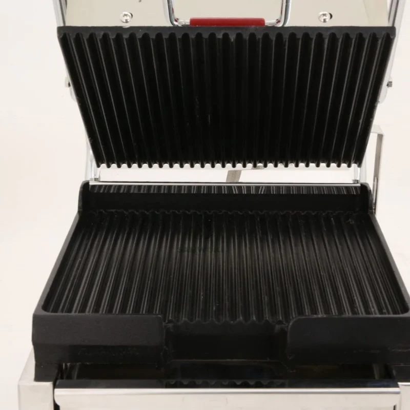 Barbecue Griddle Smokeless Sandwich Machine Single Plates Panini Press Machine  Electric Panini Steak Meat Maker Machine 6