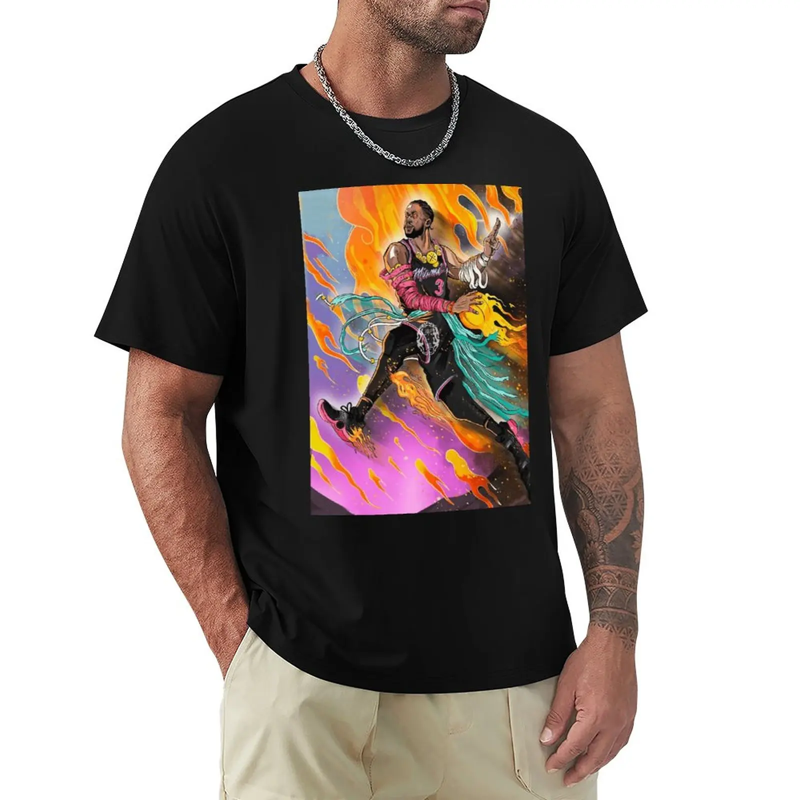 Girocollo Dwyaneer E Wade D-Wade Wow 2023 Basket Stars (7) T-Shirt Sport Tshirt Premium Humor Graphic Travel Taglia Usa