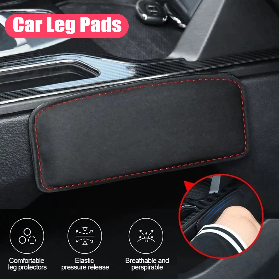 Comfortable Suede Car Pillow Car Knee Pad Auto Cushion Elastic Memory Foam Leg Pad Headrest In The Car Accessories BEST SELLERS