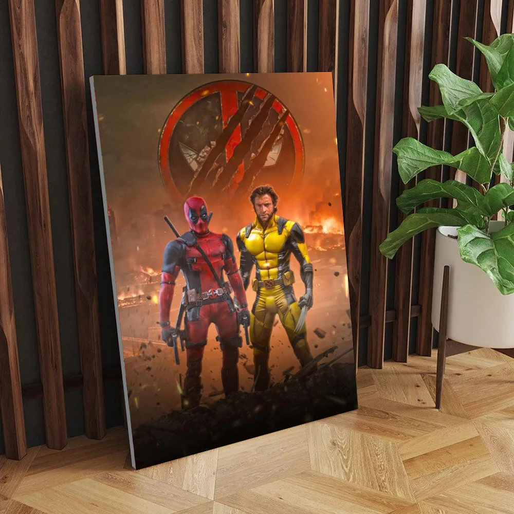 Wunder Superhelden Film Poster und Drucke Deadpool Kampf Vielfraß Leinwand  Kunst Wohnkultur X-Man Wandmalerei für Wohnzimmer - AliExpress, image size:1000x1000