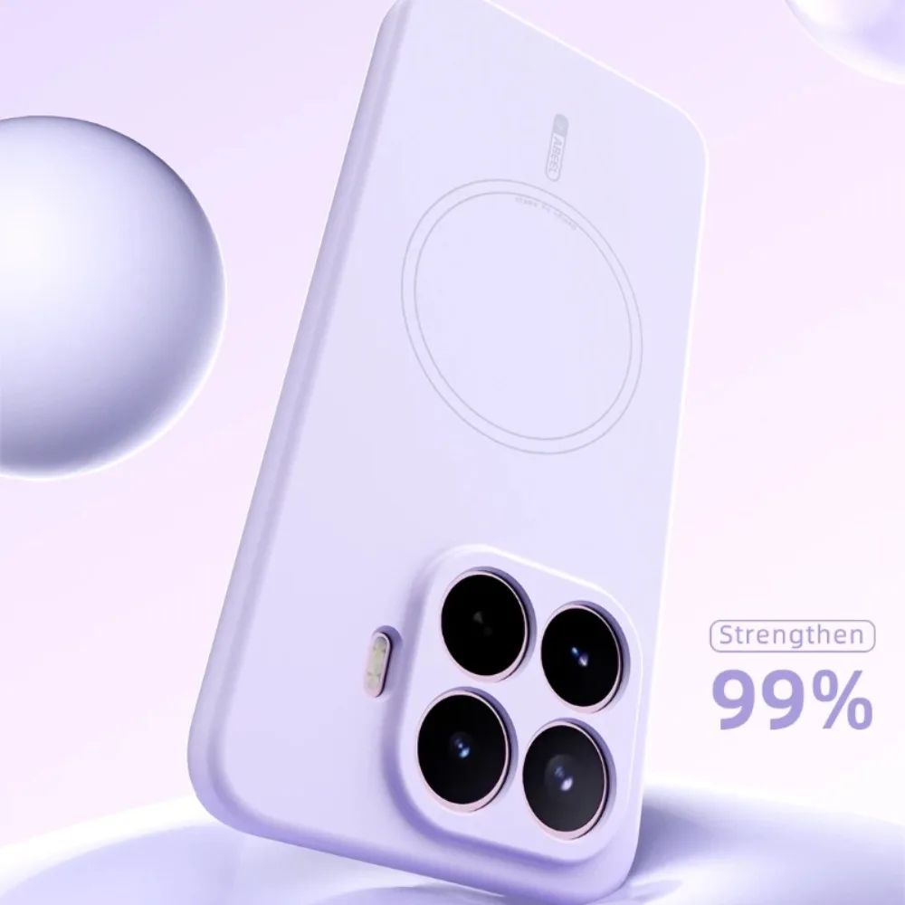 Magnetic Shockproof Liquid Silicone Phone Case with Soft Touch Finish