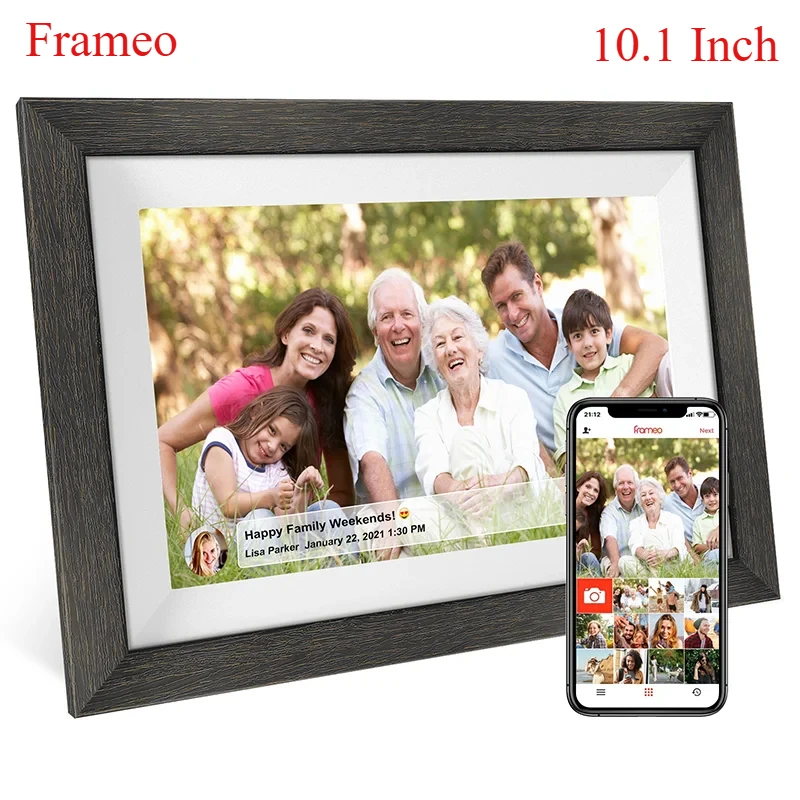 Frameo Digital Picture Frame 32GB 10.1 Inch Smart WiFi Digital Photo Frame with 1280x800 IPS HD Touch Screen For Family Gift