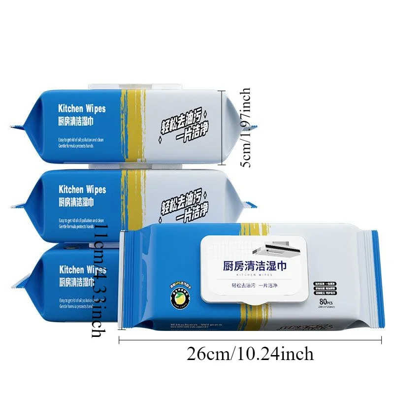 Toallitas húmedas para cocina Paño desengrasante potente Paño de