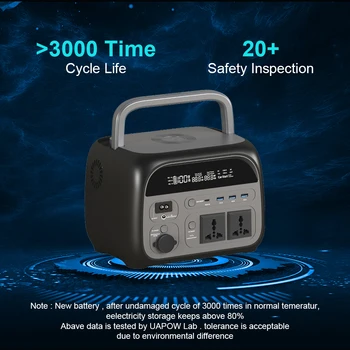 500w 345WH Portable Power Station 108000mAh Camping Lifepo4 Power Bank 220V Output Portable Backup Generator UPS Home Camper RV 2