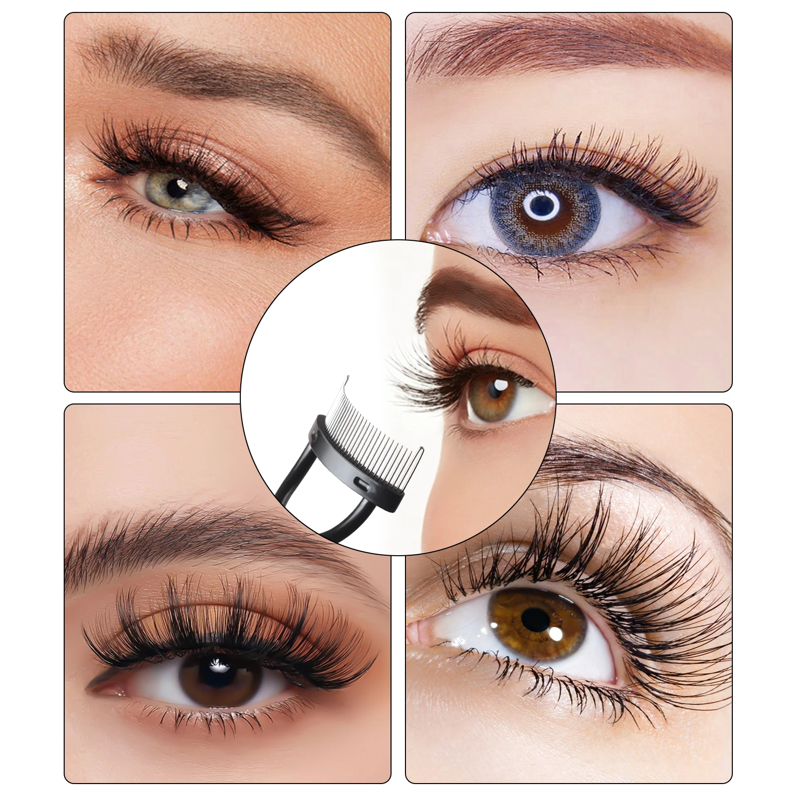 Stainless Steel Eyelash Curler and Separator for Makeup