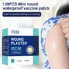 120Pcs/box Mini Round Medical Bandage Transparent Waterproof Breathable High Elasticity First Band Aid Emergency Wound Plaster 2