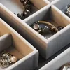 Velvet Acrylic Jewelry Organizer With 3 Drawers Stackable Display Storage Earrings Necklace Bracelets Box Holder Case For Women 4