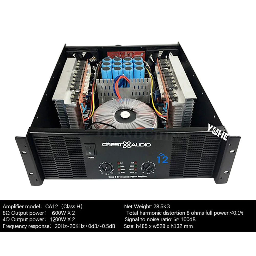 Ca12 Professional Power Amplifier Pure Power Amplifier 2 Channels 3u