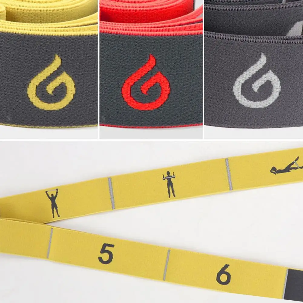 

Yoga Strap Modern Digital Segmented Design Easy to Carry Women Arm Leg Fitness Extend Resistance Band for Training