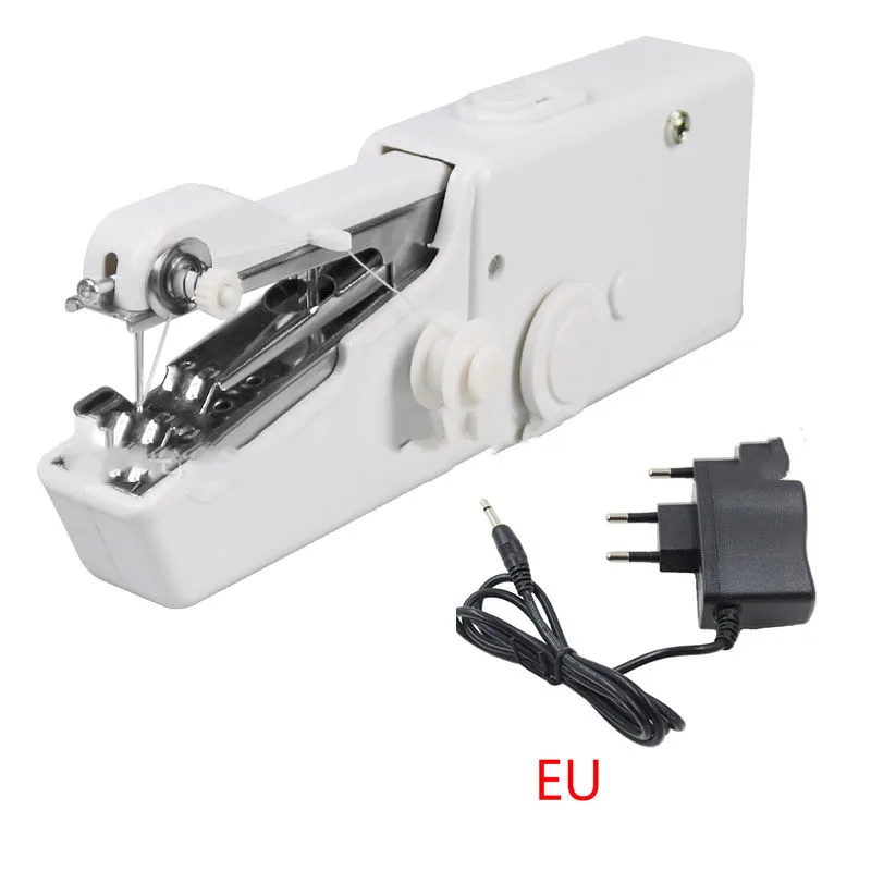 Portable Electric Sewing Machine Set Mini Household Handy Stitch  Stitch Sew Needlework Clothes Handheld Electric Sewing Machine 3