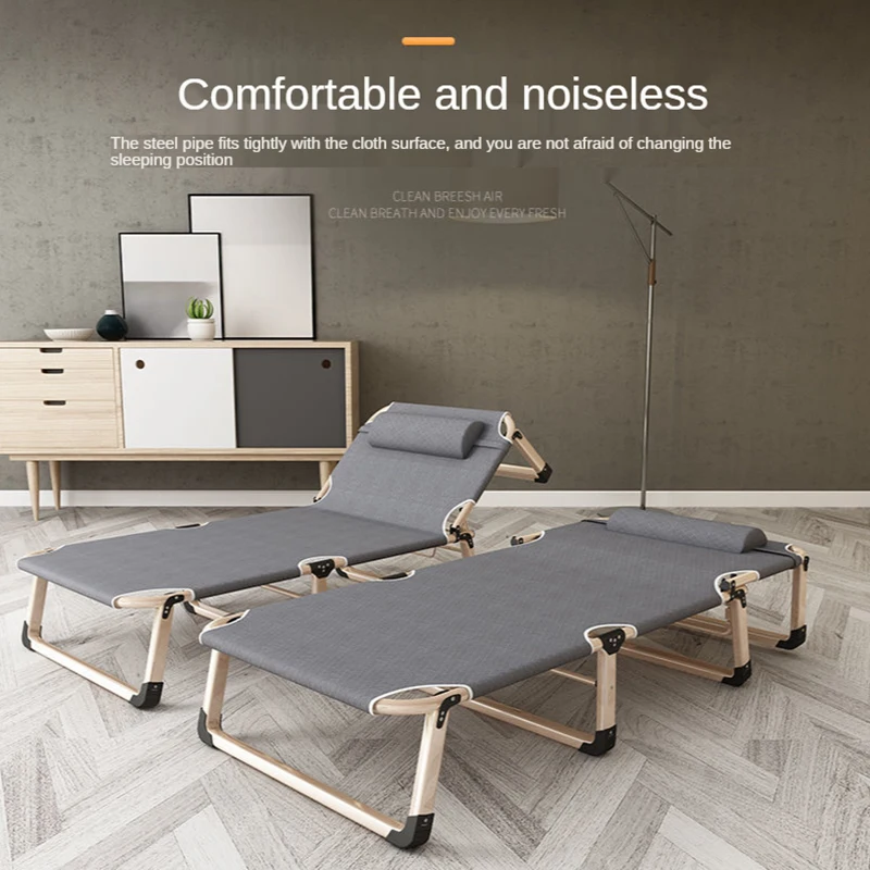 New Folding Lounger Home Office Lunch Break Folding Bed Modern Simplicity Portable Simple Deckchair Living Room Furniture Chairs