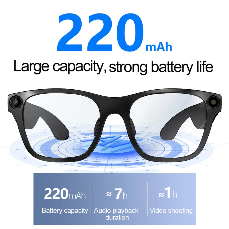 LIGE AI Smart Glasses 5MP Camera Video Recording Translation Sunglasses Voice Control Bluetooth Call Music Play Men Women 2025