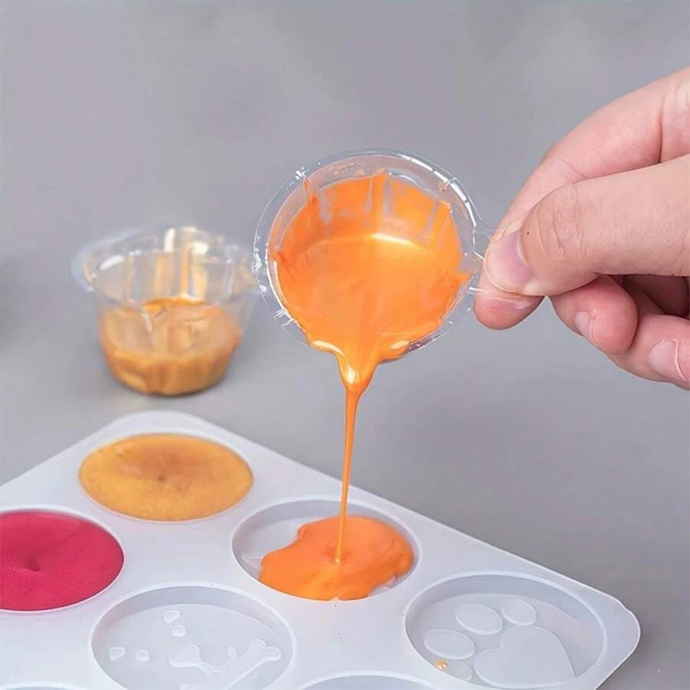 50/100Pcs 40ML 일회용 컵 디스펜서 플라스틱 컵 DIY 에폭시 수지 쥬얼리 제작 액세서리