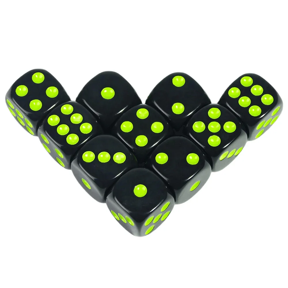 Rounded Corner Six-Sided 16mm Game Dice for Board Games, RPGs, and Educational Use