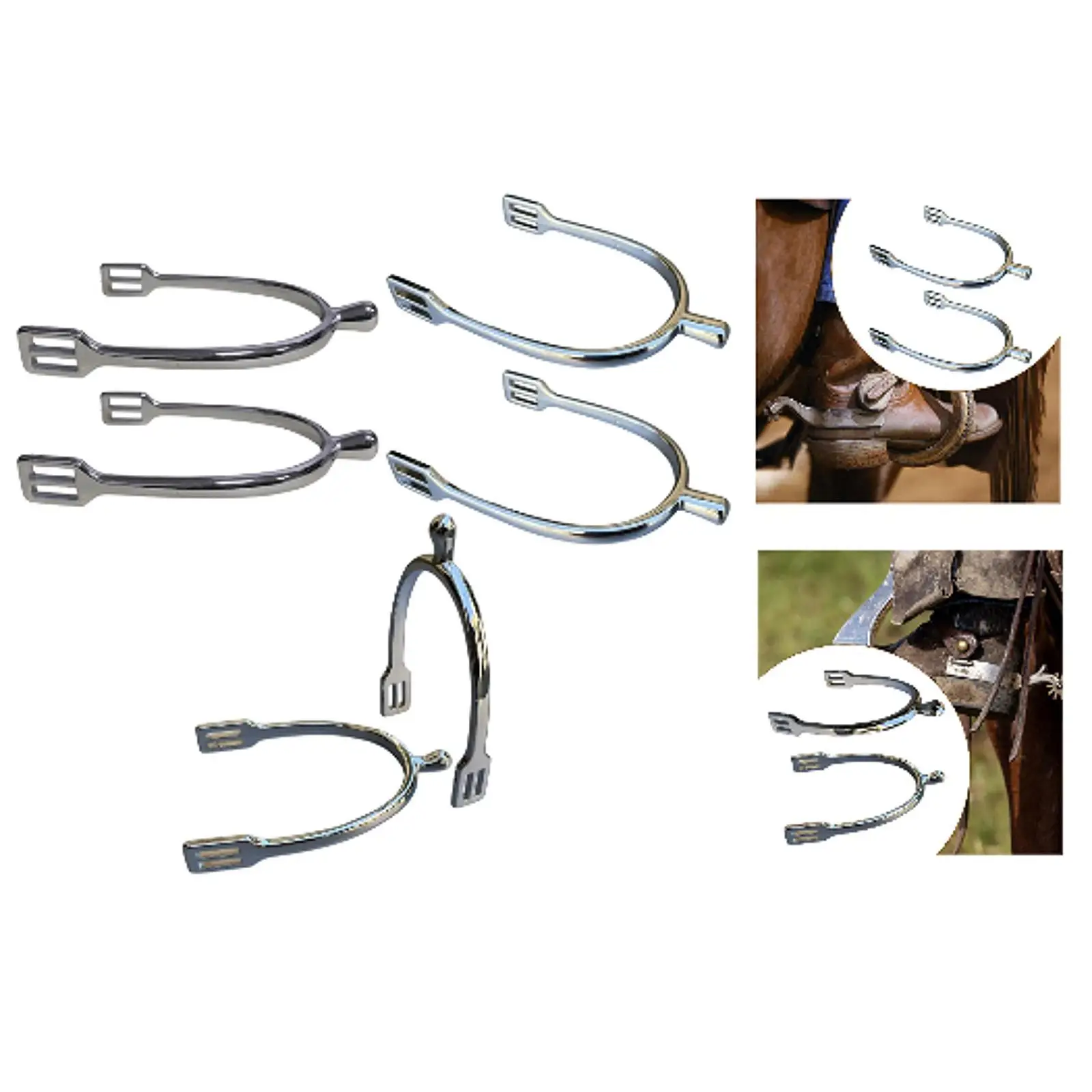 2x Horse Spurs Professional Sturdy Portable Practical Equestrian Equipment Equestrian Training Spurs Zinc Alloy for Women/Kids 2x Horse Spurs Professional Sturdy Portable Practical Equestrian Equipment Equestrian Training Spurs Zinc Alloy for Women/Kids