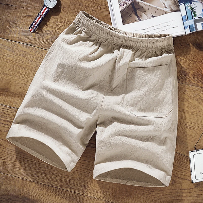 Sommer Shorts Männer Feste Beiläufige Shorts Männer 100% Baumwolle Cargo-Shorts Marke Strand Shorts Baumwolle Leinen Boardshort Asien Größe M-9XL – Detail 16