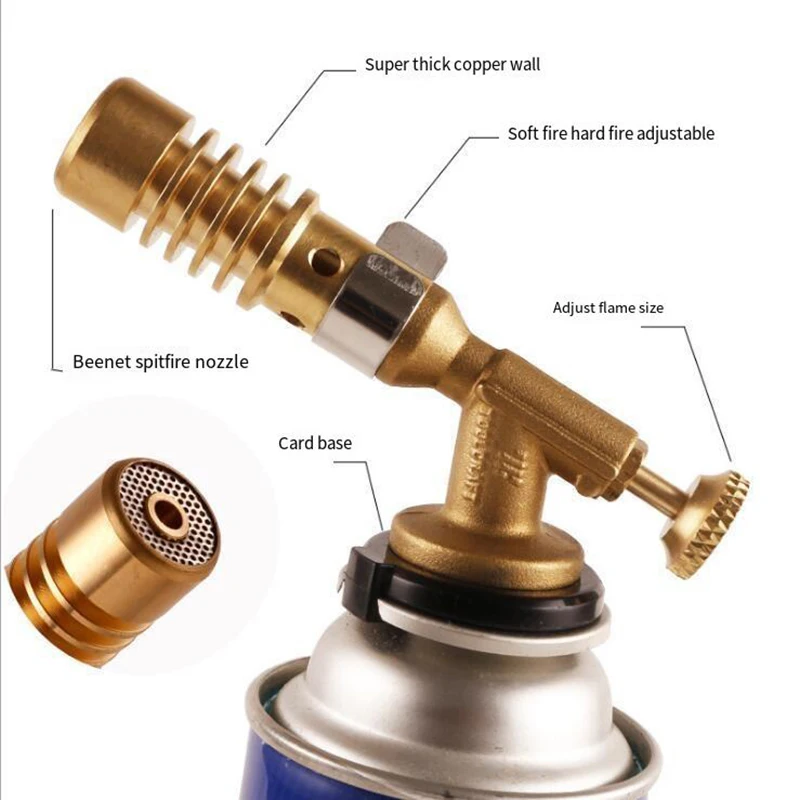 Gas Burner Flame Gas Torch Flame Gun Blowtorch Cooking Soldering Butane AutoIgnition Lighter Heating Camping