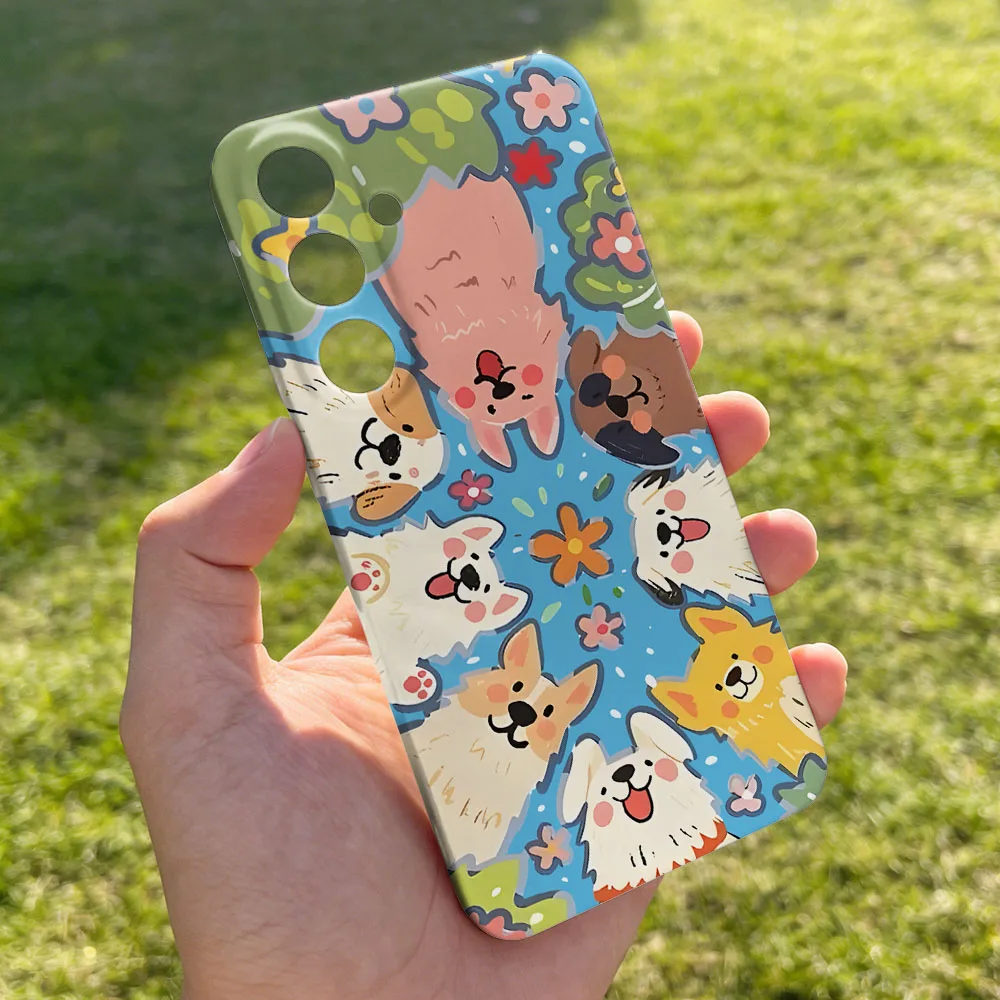 Whimsical Cartoon Dog Shockproof Phone Case - Durable Hard PC Bumper Back Cover
