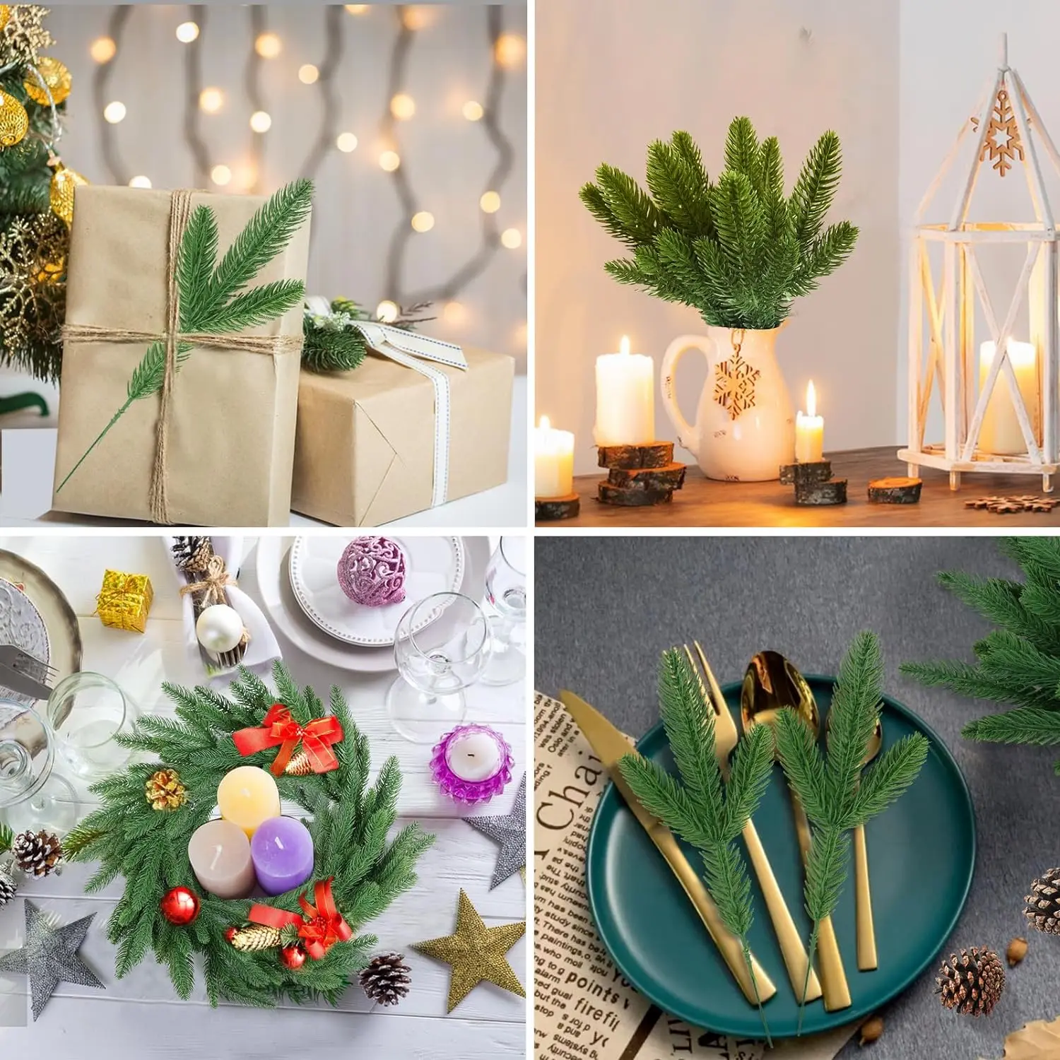 Set of Artificial Pine Branches