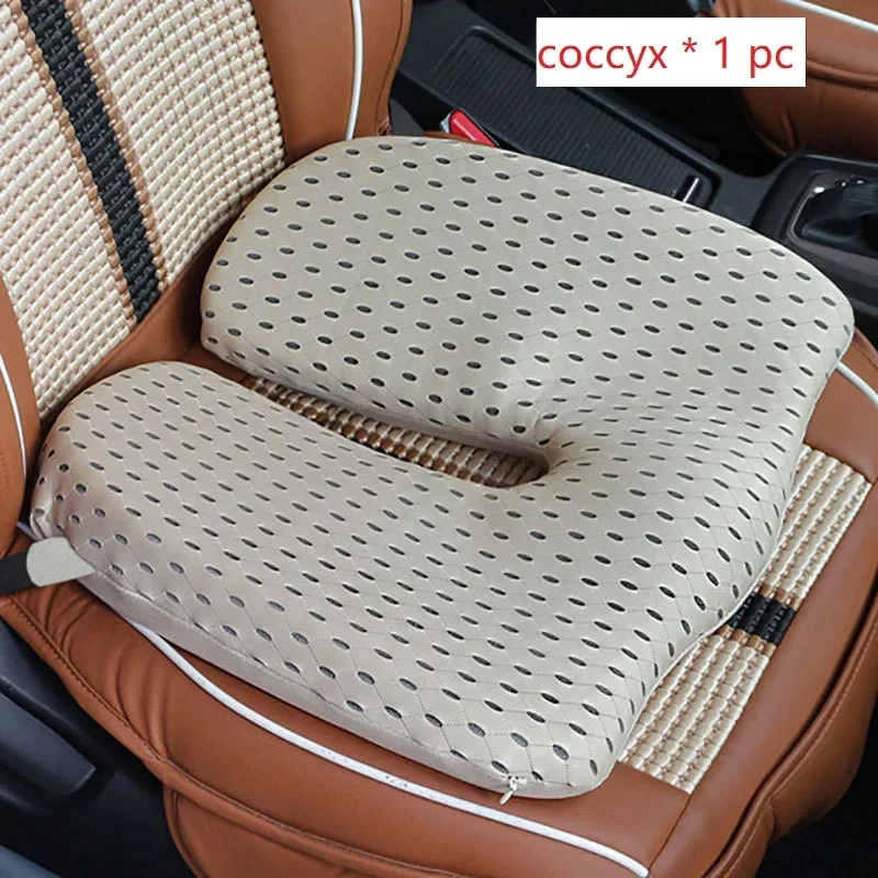Cuscino Lombare In Memory Foam Per Auto, Ufficio E Casa - Beige 36x36cm