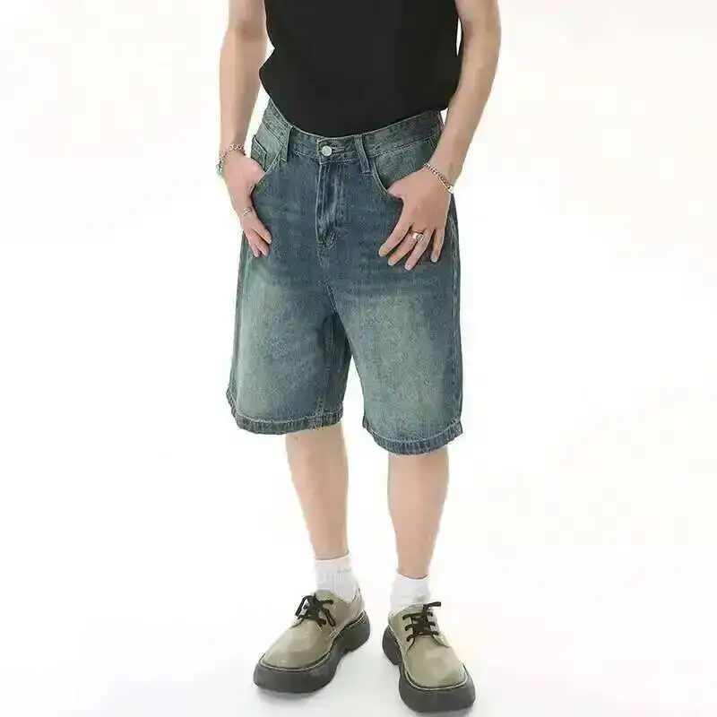 IEFB Men' Jeans Shorts Loose Mid