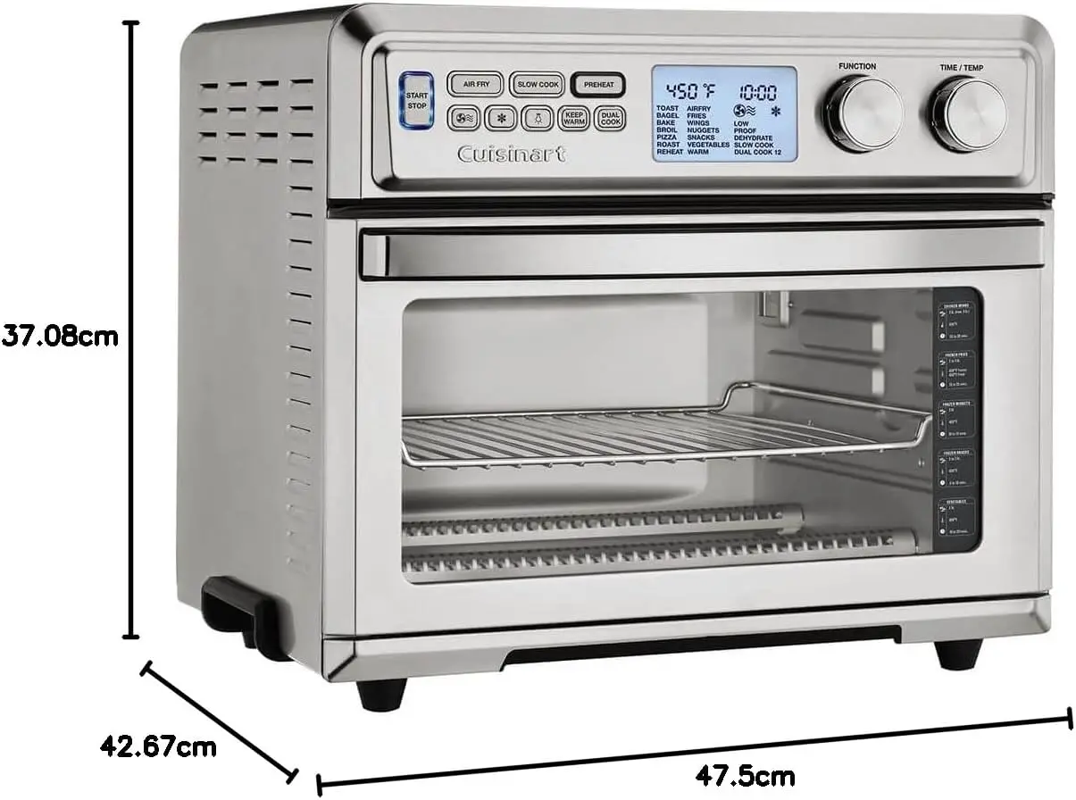 TOA-95 Digital AirFryer Toaster Oven, Premium 1800-Watt Oven with Digital Display and Controls – Extra-Large Capacity, Intuitive 2