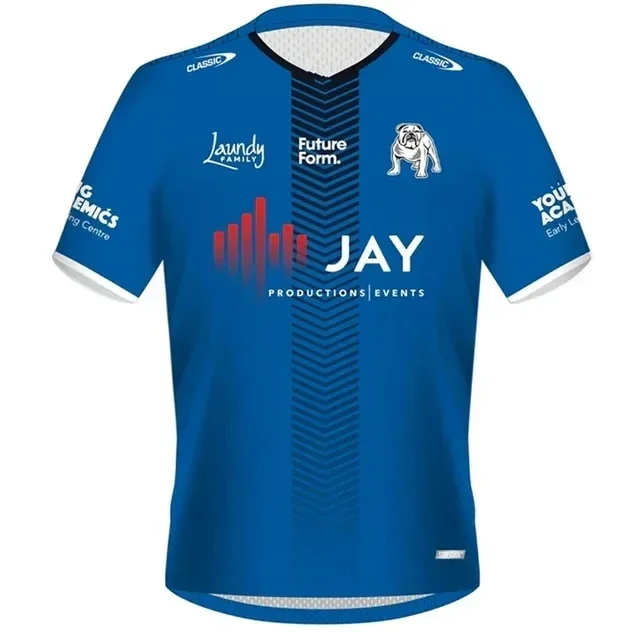 thumbnail image 1 of Camiseta polo Bulldogs 2024 / Camiseta de rugby de entrenamiento - Talla para hombre: S-5XL (nombre y número impresos) Calidad superior, 1 of 5