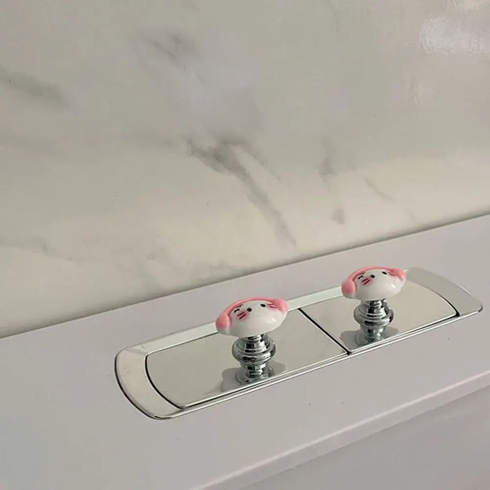 Description Picture 4 of itemCreative Cute Toilet Press Button Portable Useful Bathing Room Water Tank Push Switch Tool Cabinet Door Drawer Handle