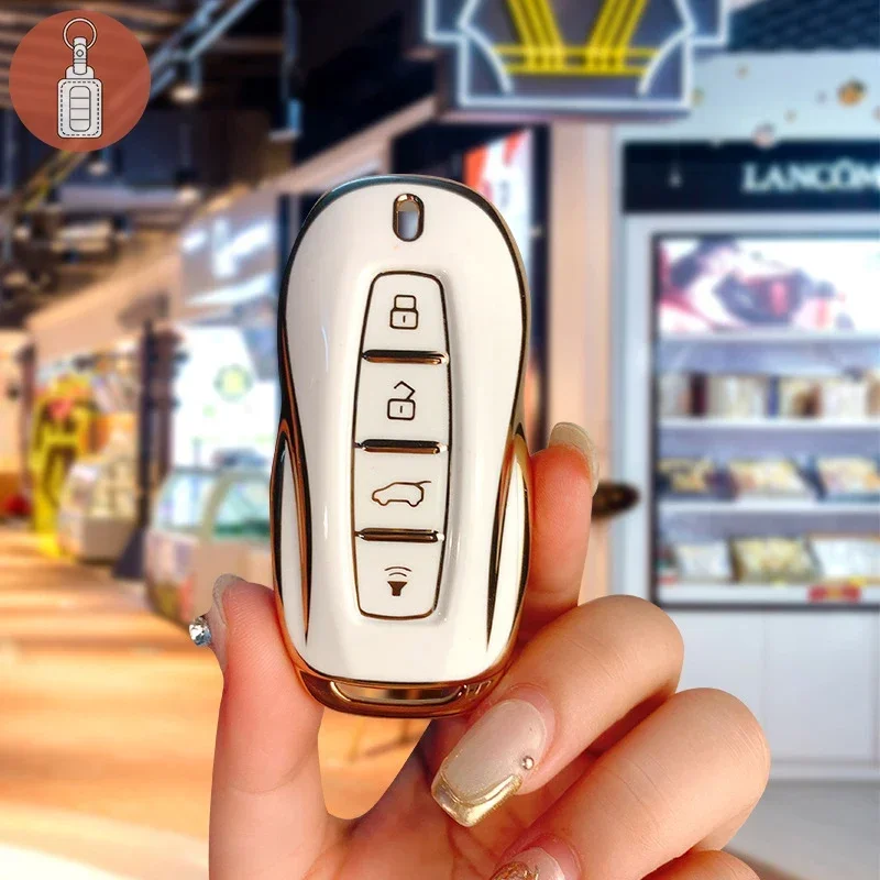 Silicone Car Key Cover Set with Keychain for Ford Remote Accessories