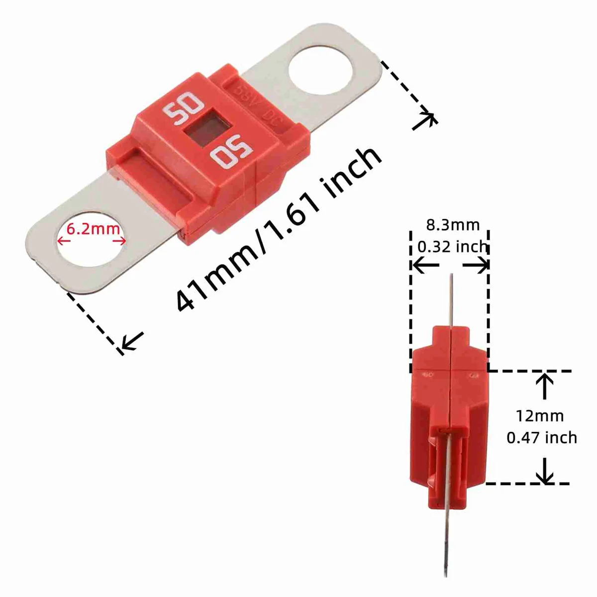 AMI/Midi ǻ  ǻ Ʈ  ǻ, ڵ, Ʈ, Ǽ , , ĳ (10 ), 50A, 50 Amp