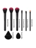 10PCS multi-functional makeup brush set + makeup fan-shaped powder puff + Soft mini sponge egg travel portable beauty tool