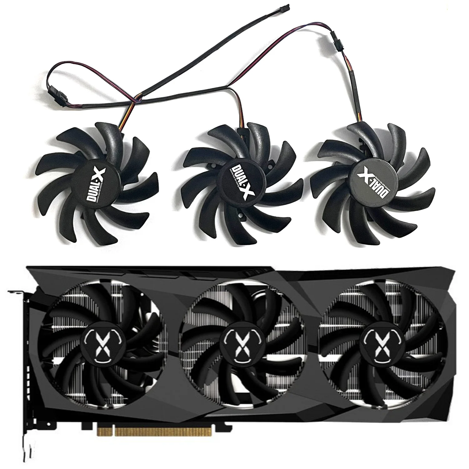 Fdc10H12S9-C 85Mm 4Pin 0.45A 4Pin Radeon Rx 6700 Xt Gpu Ventola Per Xfx Speedster Swft 309 Radeon Rx 6700 Xt 12Go Ventola Grafica
