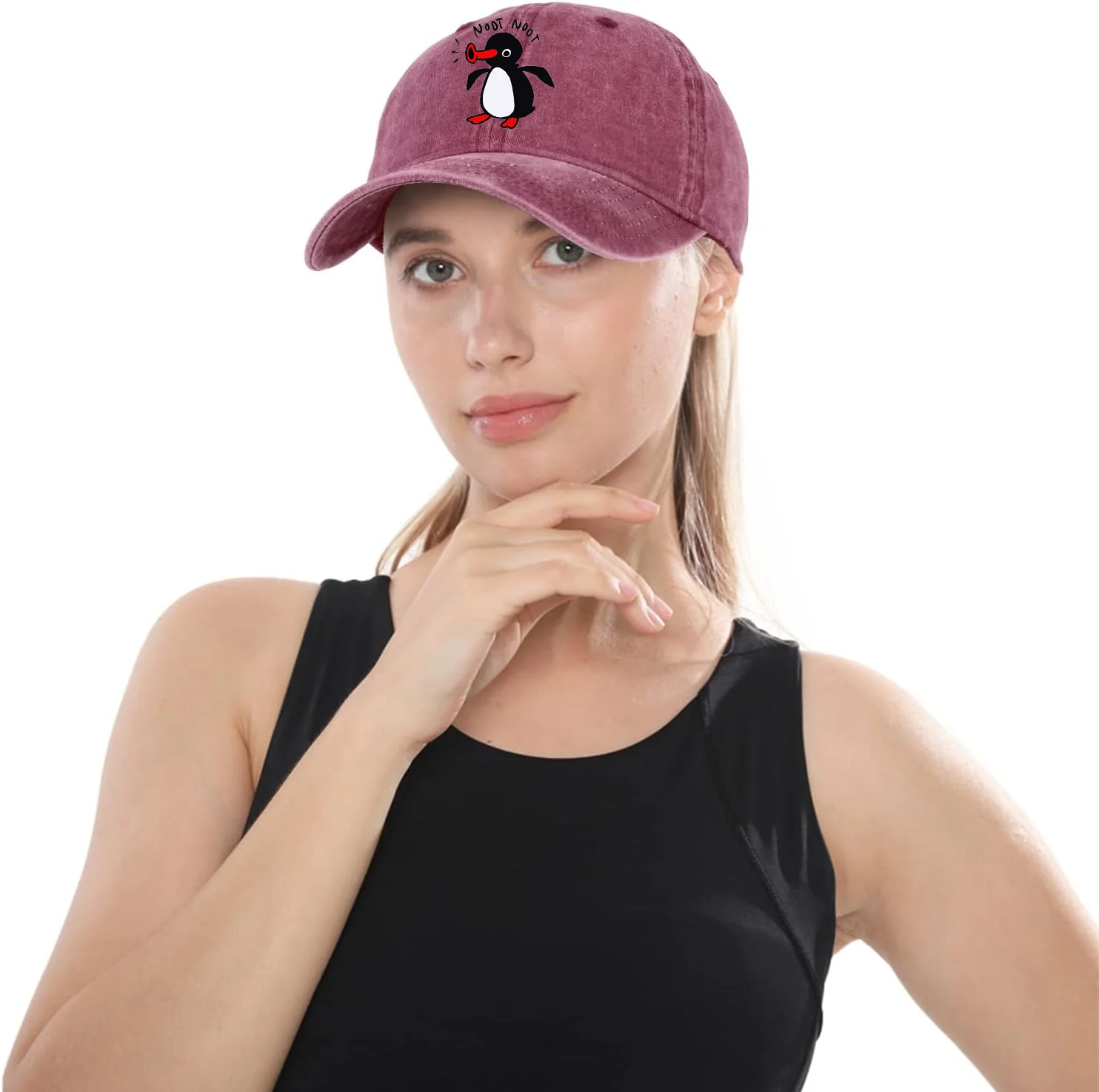 New Pingu Pinga Penguin TV Print Baseball Caps Unisex Washed Denim Noot Dad Cap Men Women 100% Cotton Visor Protection Snapback 2