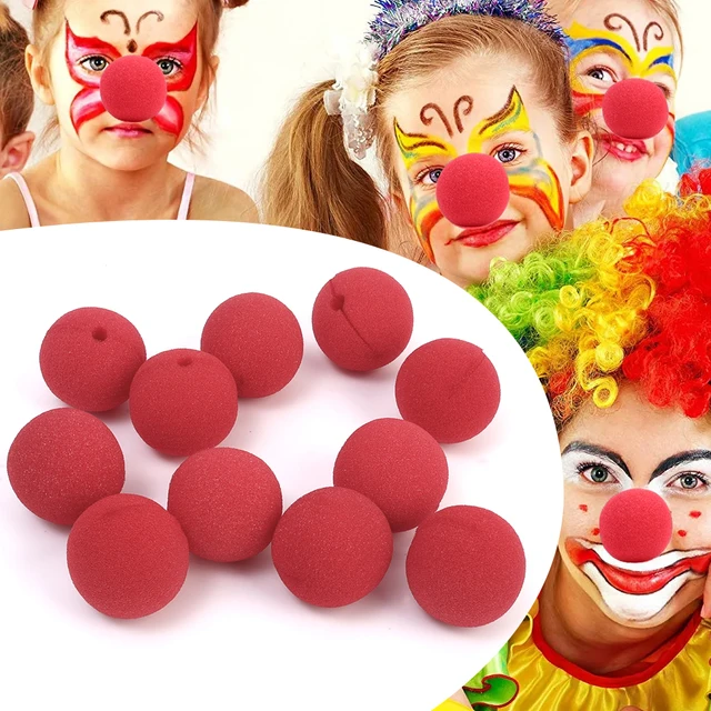 Black Foam Clown Nose - Mickey Mouse & Minnie Mouse Halloween Costume Accessory For Kids & Adults