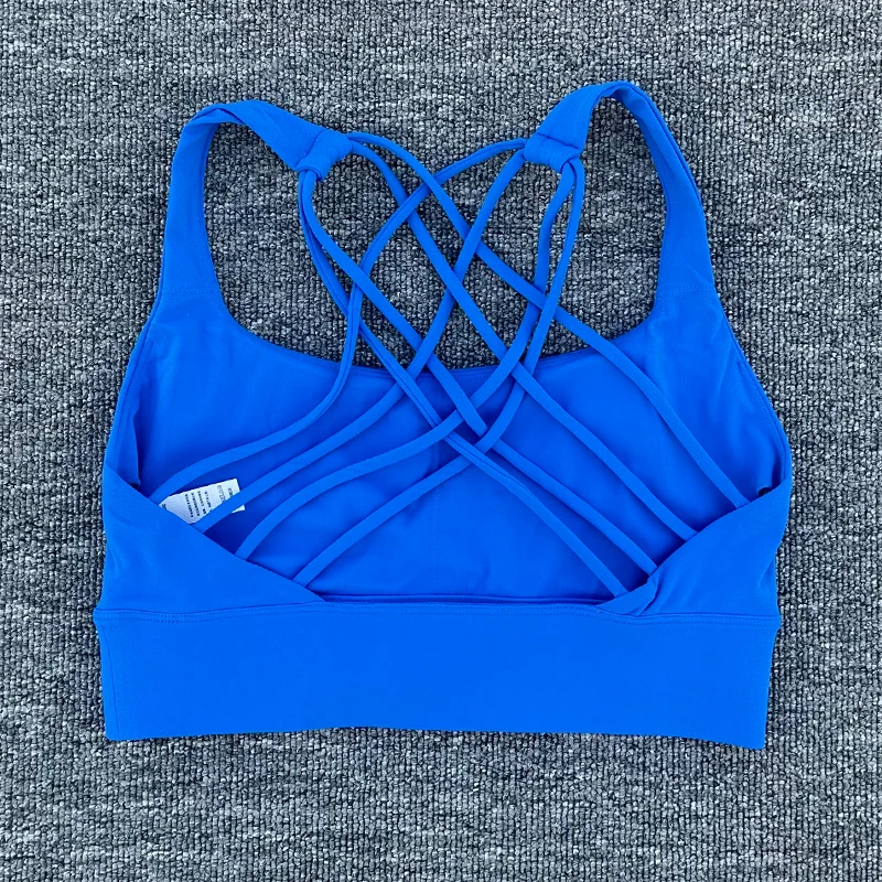 New Fitness Sports Bra for Women Push Up Cross Back Shockproof Running Gym Training Workout Yoga Underwear Crop Tops