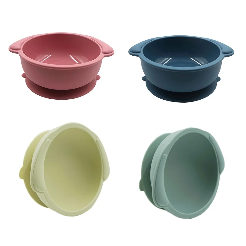 Baby Suction Bowl Dinner Plate Infants Learning Feeding Training Dish