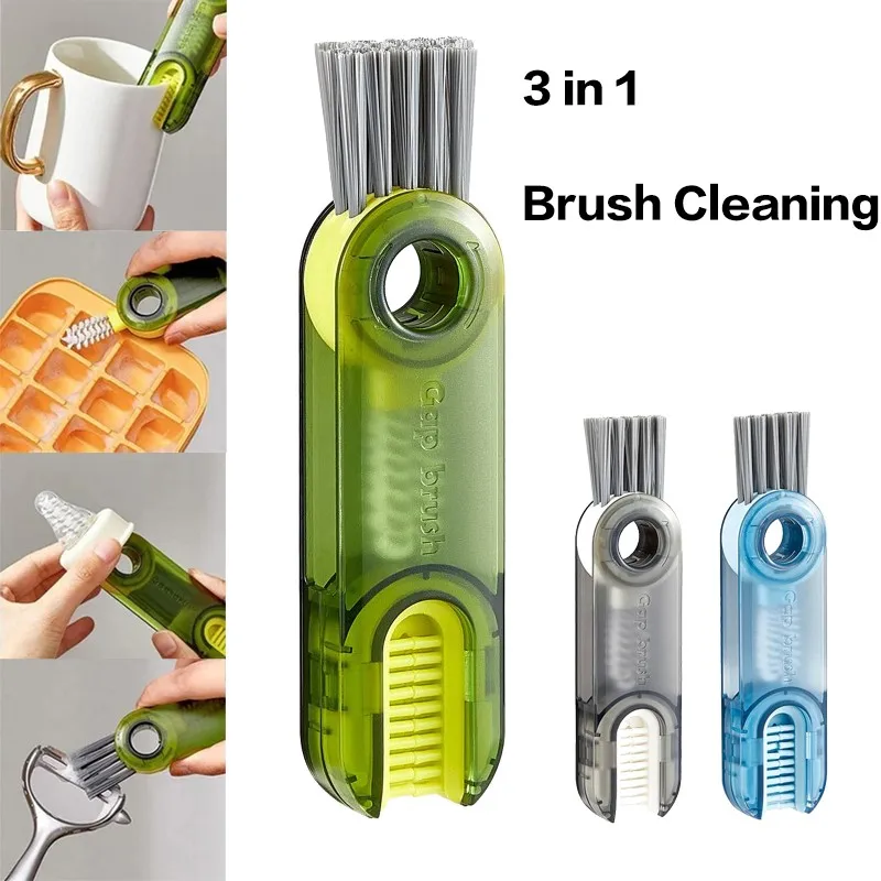 New U-shaped Cup Rim Cleaning Brush Multifunctional Mini Groove Gap Cleaner  Brush Rotatable Bottle Cup Details Clean Tool 3-in-1 - AliExpress