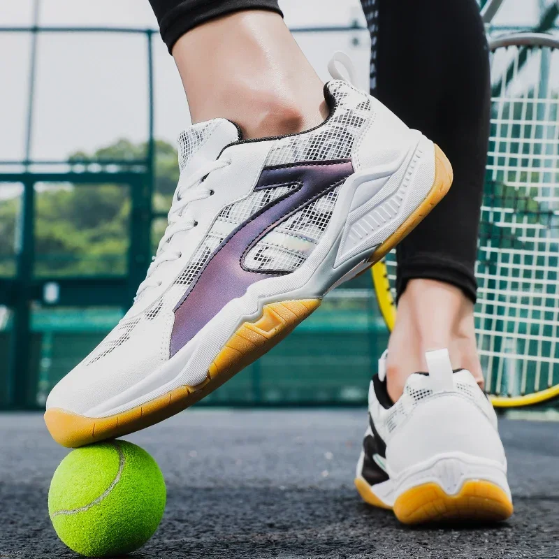 Women Men Pickleball Shoes Court Tennis Sport Badminton Shoes Women Gym Walking Sneakers Mesh Breathable Man Tennis