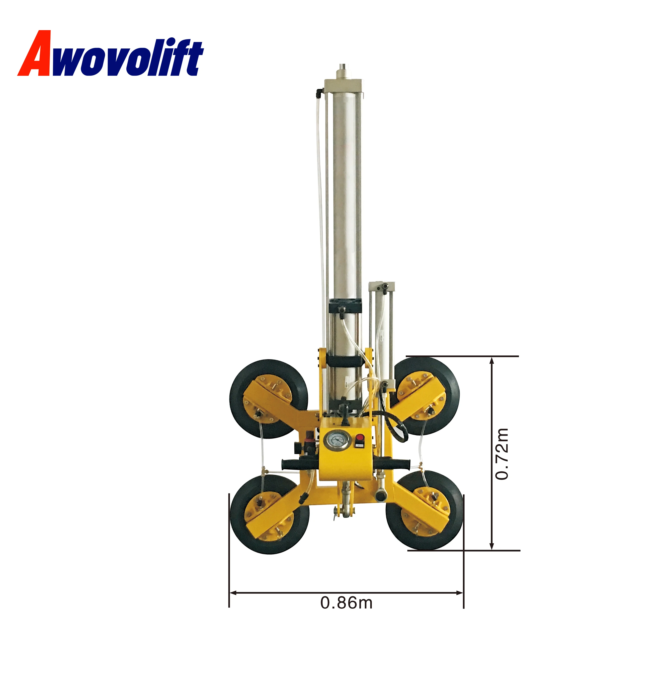 Awovolift Vacuum Lifter With Pneumatic Automatic Flip And Rotate Air Powered Curtain Wall Glass Vacuum Suction Cup Butt Lifting