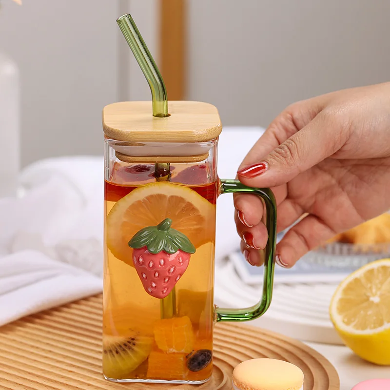 200ml/300ml tumbler Clear style cup Coffee milk Juice cup High Resistance mug Restaurant Bar Straw cup drink