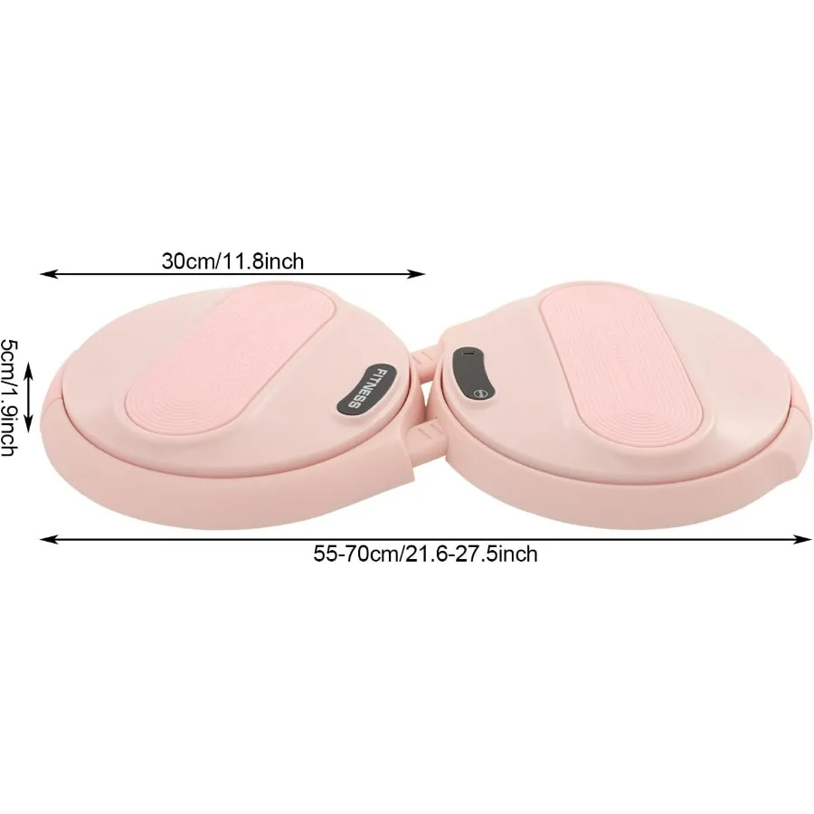 Waist Twister Machine Exercise, Ab Twister Board with Elastic Tension Ropes, LCD Tracks Workout Data, 220.46lbs Load, for Weight