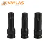 3Pcs 1/2 Sqaure Drive T80 T90 T100 Black Torx Socket Set of Tools Pneumatic Wrench Spanner Accessories 1