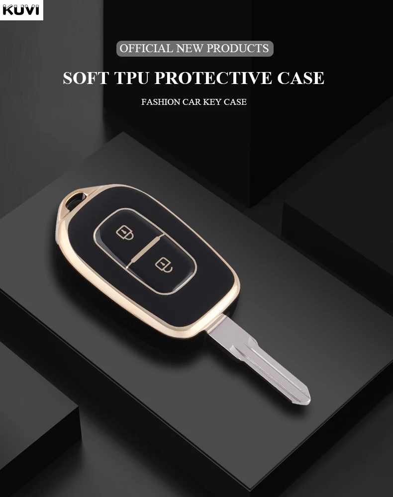 Fashion Tpu Remote Key Fob Case Cover For Renault Duster Sandero Logan Clio Captur Laguna Scen 2015 2016 2017 2018 2 Buttons - - Racext™ - Renault REMOTE CONTROLS AND KEYS - Racext 87