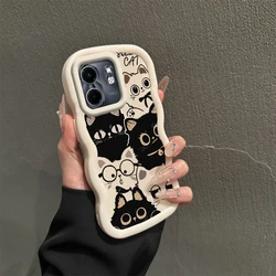 Smart 9 Six Cats Wavy Silicone Phone Case Cover for infinix Smart 5 (White)