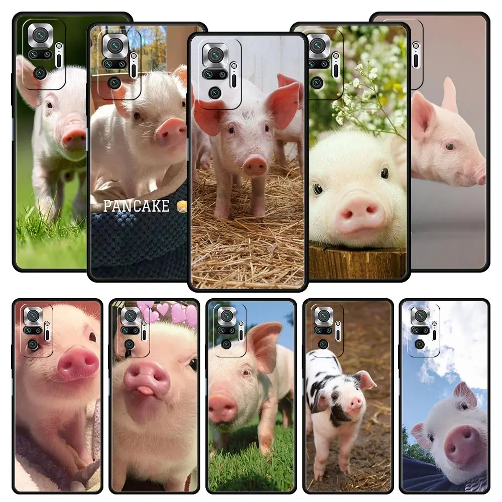 Cute Little Pink Pig Soft TPU Phone Case Cover