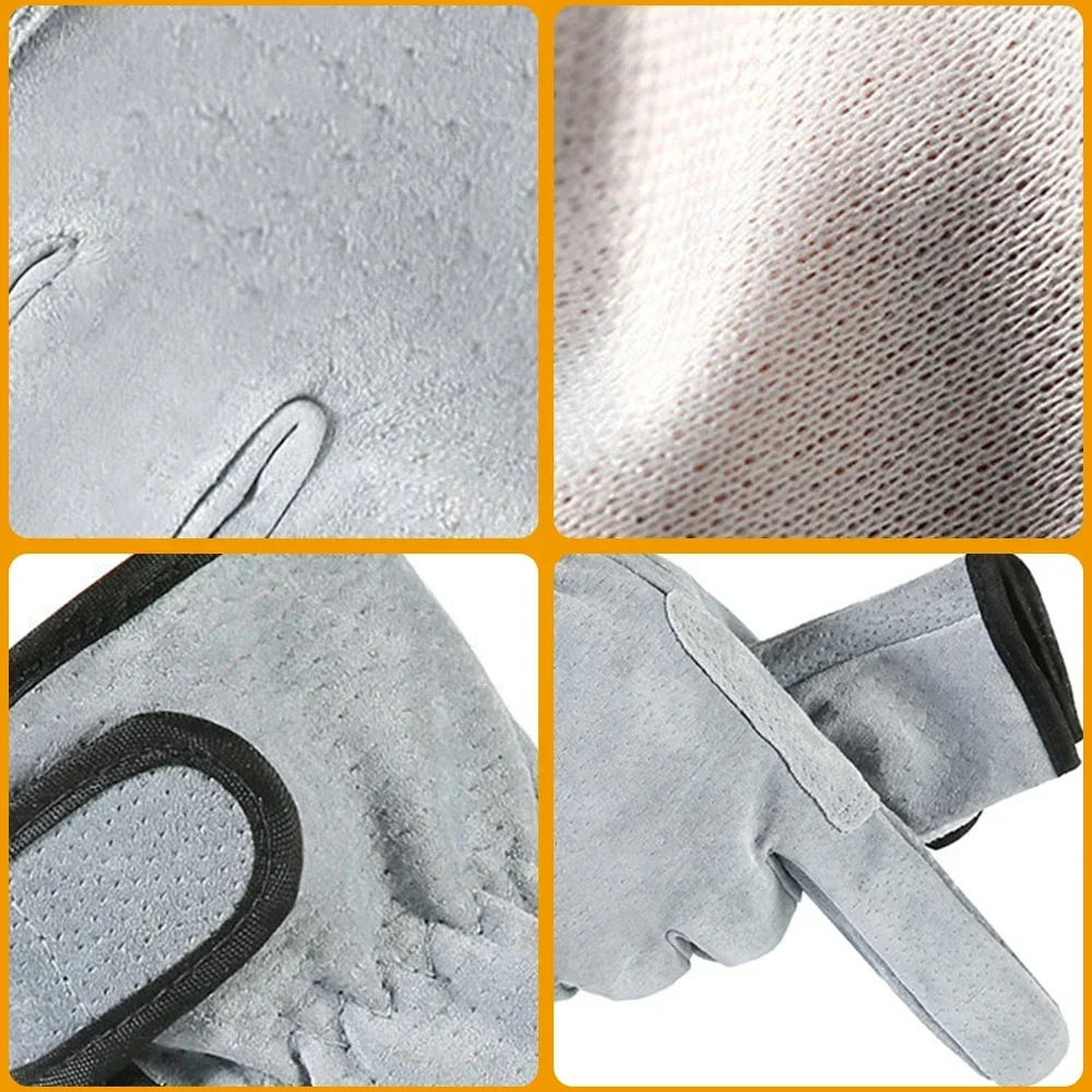 Work Gloves Leather Workers Work Welding Safety Protection Garden Sports Motorcycle Driver Wear-resistant Wood Cutting 5