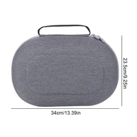 Hard Carrying Case Shockproof Portable Travel Case Multi-Compartment Hard Travel Storage Case with Mesh Pocket for Meta Quest 3S 2