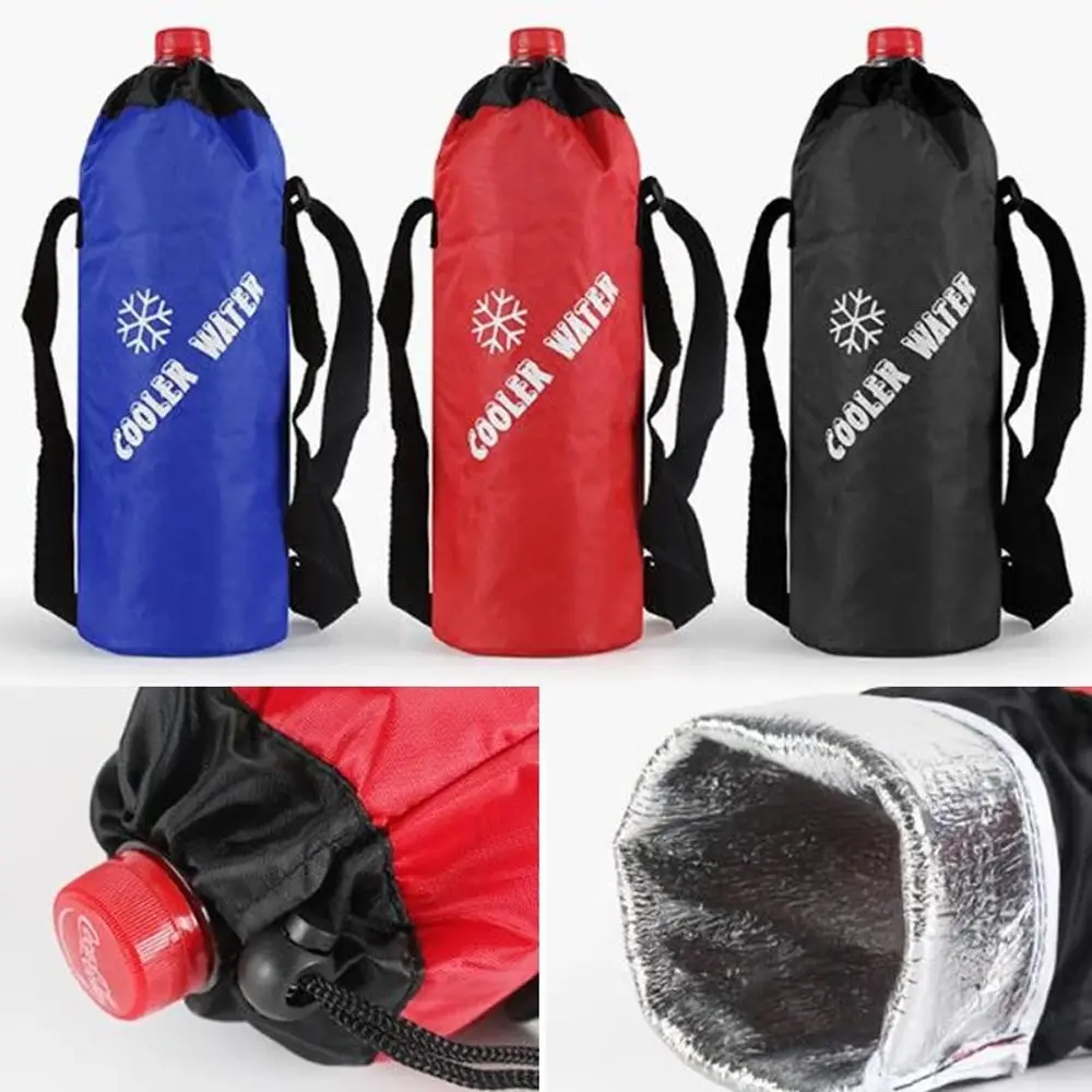 Insulated Cooler Bag Traveling Camping Accessories Outdoor Tote Bag Cooler Bags Drawstring Water Bottle Pouch Water Bottle Bag